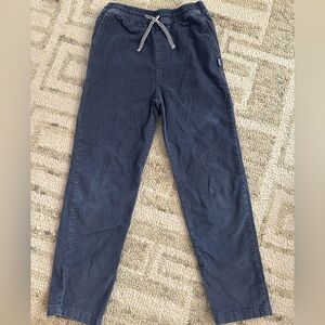 Boys Corduroy Navy Drawstring Casual Pants, size 10